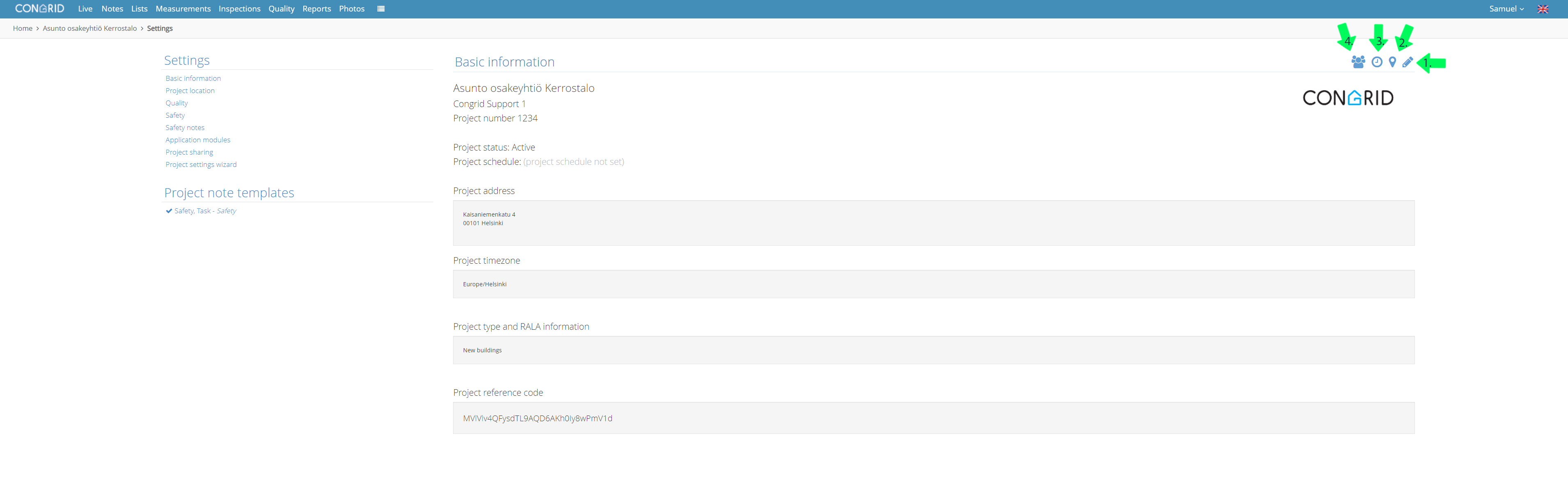 Basic Project Data Congrid Knowledgebase