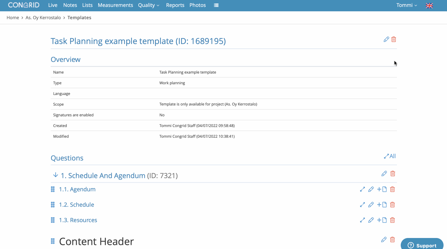 Creating and editing a work plan template – Congrid knowledgebase